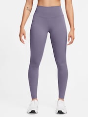 Nike Purple Dri-FIT One High Waisted Leggings - Image 1 of 9