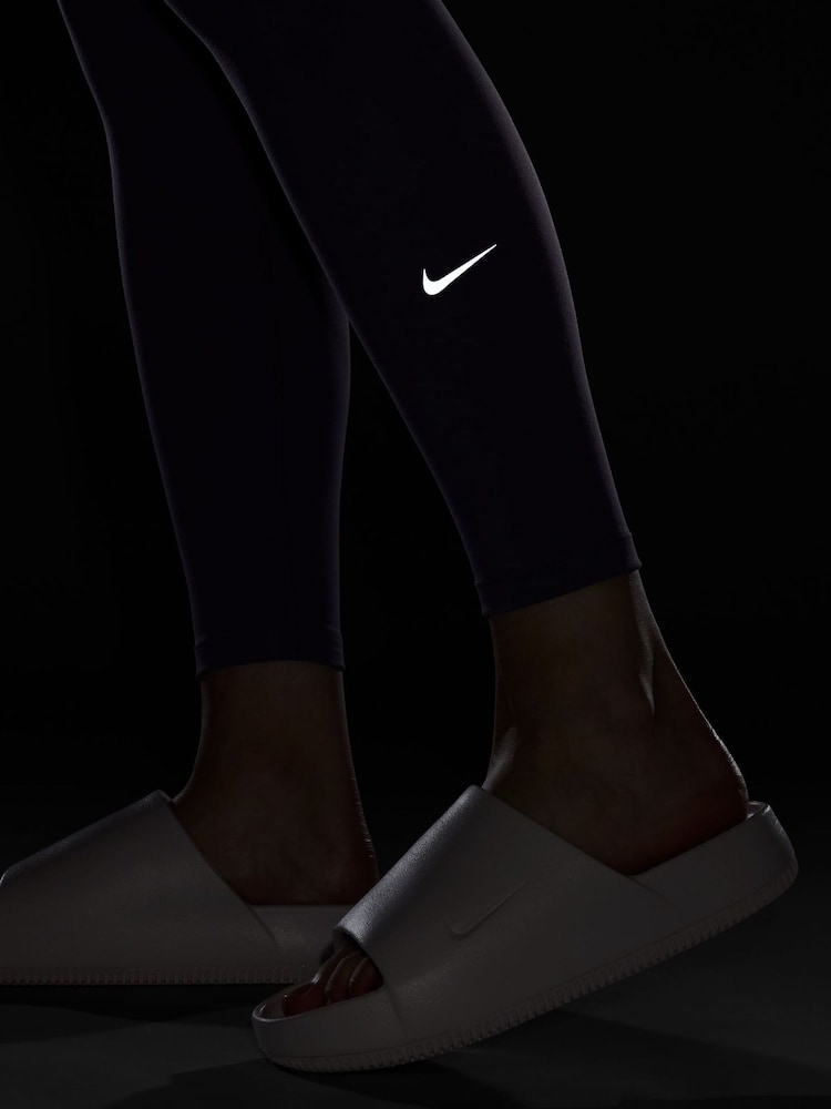 Nike Purple Dri-FIT One High Waisted Leggings - Image 9 of 9