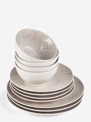 12 Piece Natural Cali Dinner Set - Image 4 of 4