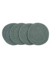 Mary Berry 4 Pack Green Signature 100% Cotton Coasters - Image 3 of 4