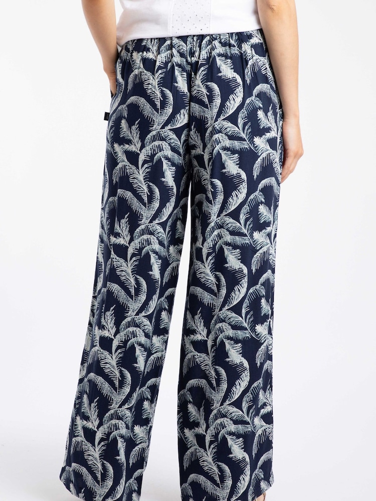 Weird Fish Mounira Printed Wide Leg Trousers - Imagen 2 de 5
