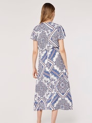 Apricot Blue Multi Scarf Print Midaxi Dress - Image 5 of 5