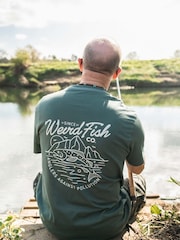 Weird Fish Green Angling Back Print Angling Trust Graphic T-Shirt - Image 2 of 8