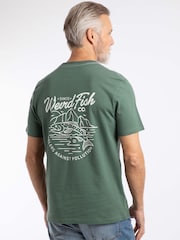 Weird Fish Green Angling Back Print Angling Trust Graphic T-Shirt - Image 3 of 8