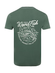 Weird Fish Green Angling Back Print Angling Trust Graphic T-Shirt - Image 8 of 8