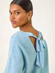 Roman Blue Ribbon Bow Tie Back Jumper - Image 2 of 5