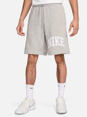 Nike Dark Grey Club Fleece French Terry Shorts - Image 1 of 7