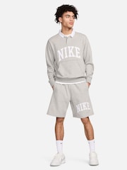 Nike Dark Grey Club Fleece French Terry Shorts - Image 7 of 7
