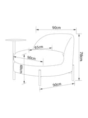 MADE.COM Mustard Yellow Mazie Accent Chair - Image 4 of 4