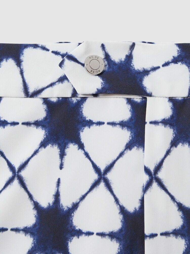 Reiss White/Blue California Printed Swim Shorts - Image 7 of 7 Reiss White/Blue California Printed Swim Shorts - Image 7 of 7