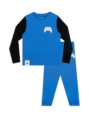 Character Blue Long Sleeve Pyjama Set - Image 1 of 5
