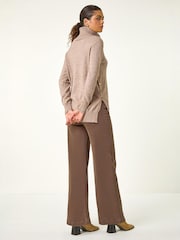 Roman Natural Soft Roll Neck Knit Jumper - Image 3 of 5
