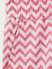 Reiss Bright Pink Cable Zig-Zag Print Drawstring Swim Shorts - Image 7 of 7