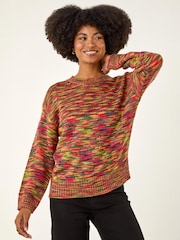Roman Green Space Dye Knitted Jumper - Image 1 of 5