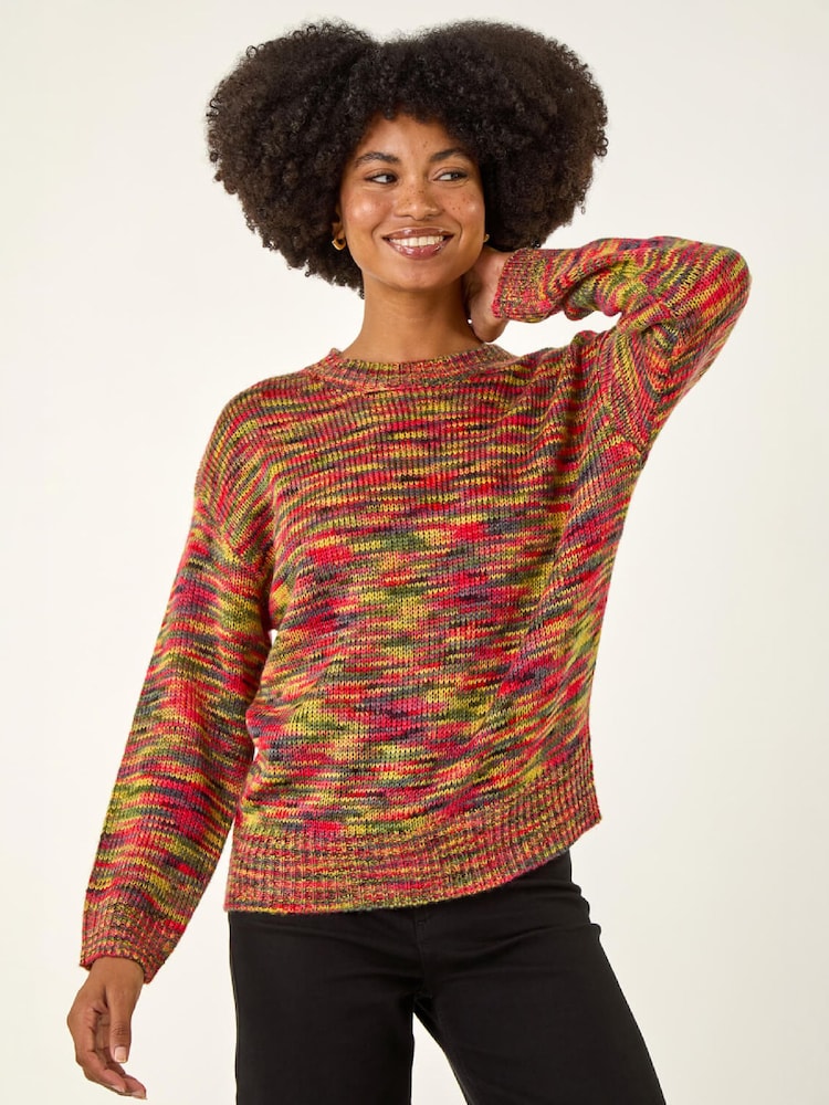 Roman Green Space Dye Knitted Jumper - Image 1 of 5 Roman Green Space Dye Knitted Jumper - Image 1 of 5
