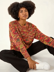 Roman Green Space Dye Knitted Jumper - Image 2 of 5