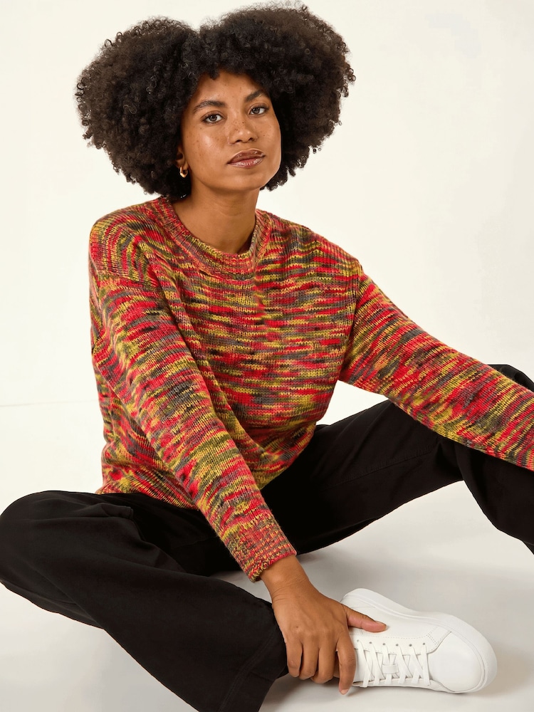 Roman Green Space Dye Knitted Jumper - Image 2 of 5 Roman Green Space Dye Knitted Jumper - Image 2 of 5