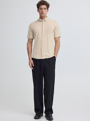 Casual Friday Natural Folke Short Sleeve Piqué Shirt - Image 3 of 8