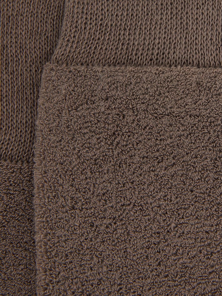 Reiss Taupe Melange Alers Cotton Blend Terry Towelling Socks - Image 3 of 3