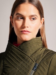 Ted Baker Green Rosemae Padded Midi Wrap Coat - Image 4 of 6