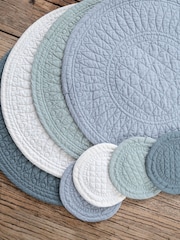 Mary Berry 4 Pack Natural Signature 100% Cotton Ivory Coasters - Image 1 of 4
