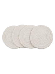 Mary Berry 4 Pack Natural Signature 100% Cotton Ivory Coasters - Image 3 of 4