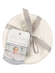 Mary Berry 4 Pack Natural Signature 100% Cotton Ivory Coasters - Image 4 of 4
