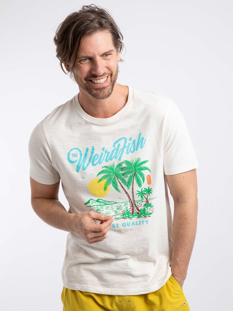 Weird Fish Palm Island Front Print Graphic T-Shirt - Imagen 1 de 5