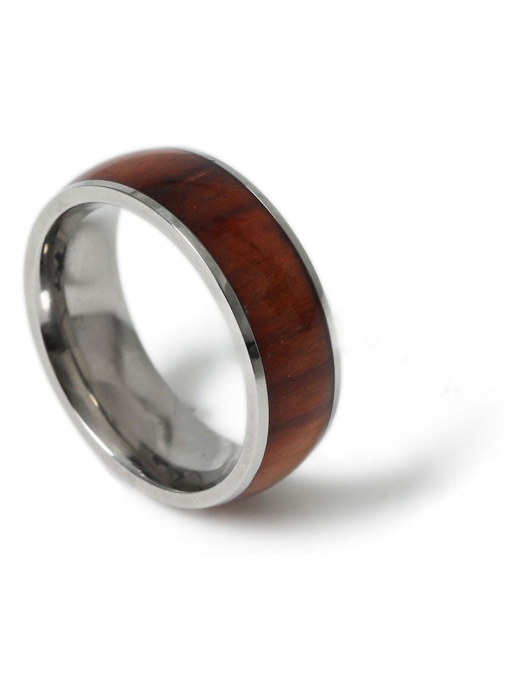 DCK Mens Silver Tone Sum Steel Ring - Image 1 of 1