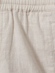 Reiss Stone Acen 3-9 yrs Linen Drawstring Shorts - Image 4 of 4