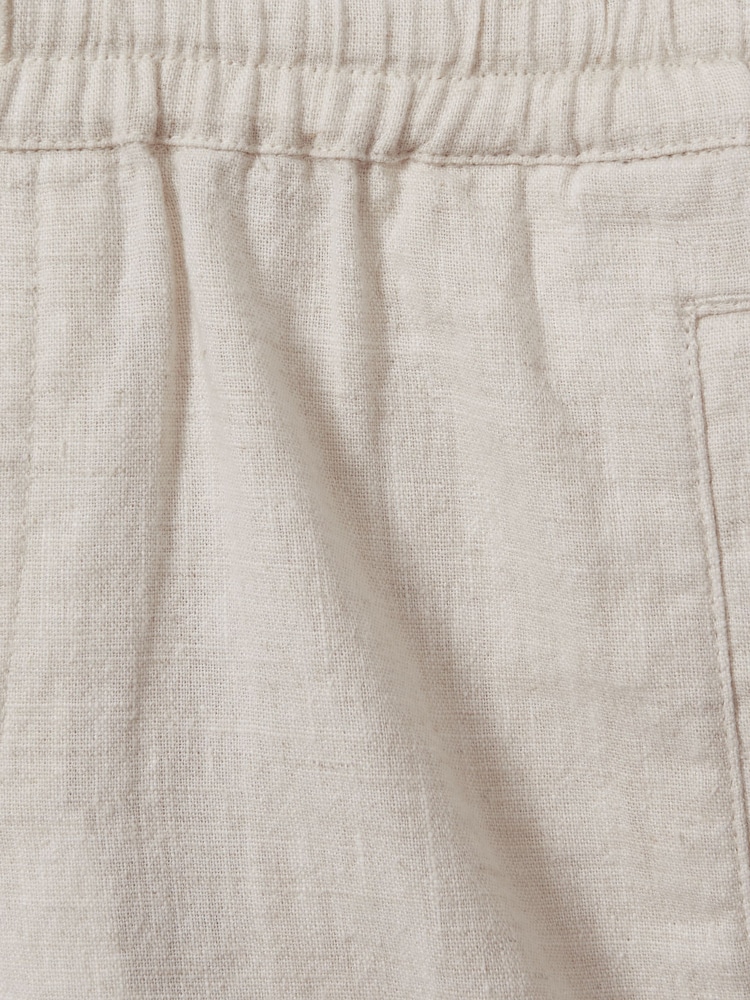 Reiss Stone Acen 3-9 yrs Linen Drawstring Shorts - Image 4 of 4