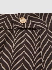 Reiss Chocolate/Ecru Melbourne Striped Swim Shorts - Image 6 of 6