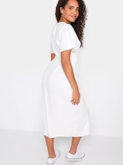 M&Co White Shirred Waist Button Dress - Image 2 of 4