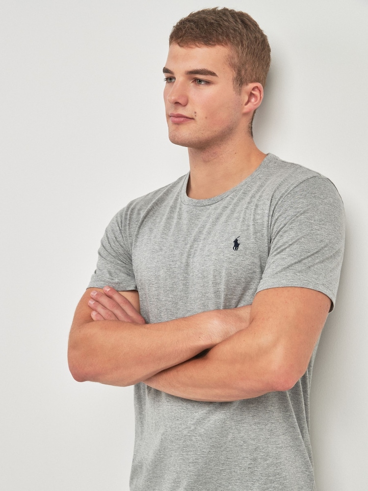 Polo Ralph Lauren Grey Logo Cotton Jersey T-Shirt - Image 1 of 4