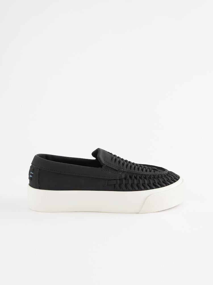 Black Woven Loafers - Image 2 of 5