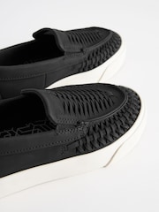 Black Woven Loafers - Image 5 of 5