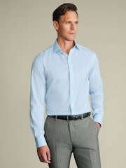 Charles Tyrwhitt Blue Egyptian Cotton Luxury Texture Shirt - Image 1 of 7