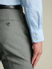 Charles Tyrwhitt Blue Egyptian Cotton Luxury Texture Shirt - Image 3 of 7