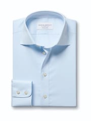 Charles Tyrwhitt Blue Egyptian Cotton Luxury Texture Shirt - Image 5 of 7