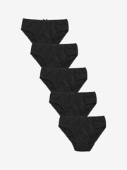 Black Bikini Briefs 5 Pack (5-16yrs) - Image 1 of 3