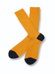 Charles Tyrwhitt Yellow Cotton Rib Socks - Image 1 of 2