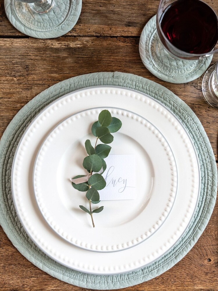 Mary Berry Set of 4 Green Signature 100% Cotton Pistachio Coasters - Image 2 of 4