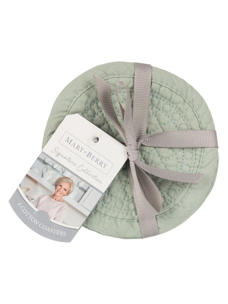 Mary Berry Set of 4 Green Signature 100% Cotton Pistachio Coasters - Image 4 of 4