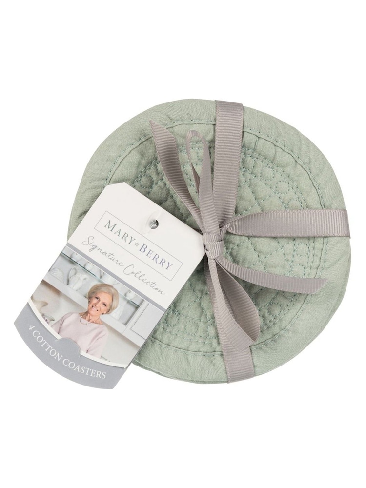Mary Berry Set of 4 Green Signature 100% Cotton Pistachio Coasters - Image 4 of 4 Mary Berry Set of 4 Green Signature 100% Cotton Pistachio Coasters - Image 4 of 4