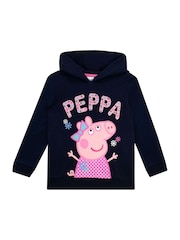 Character Black Peppa Pig 100% Cotton Hoodie - Image 1 of 2