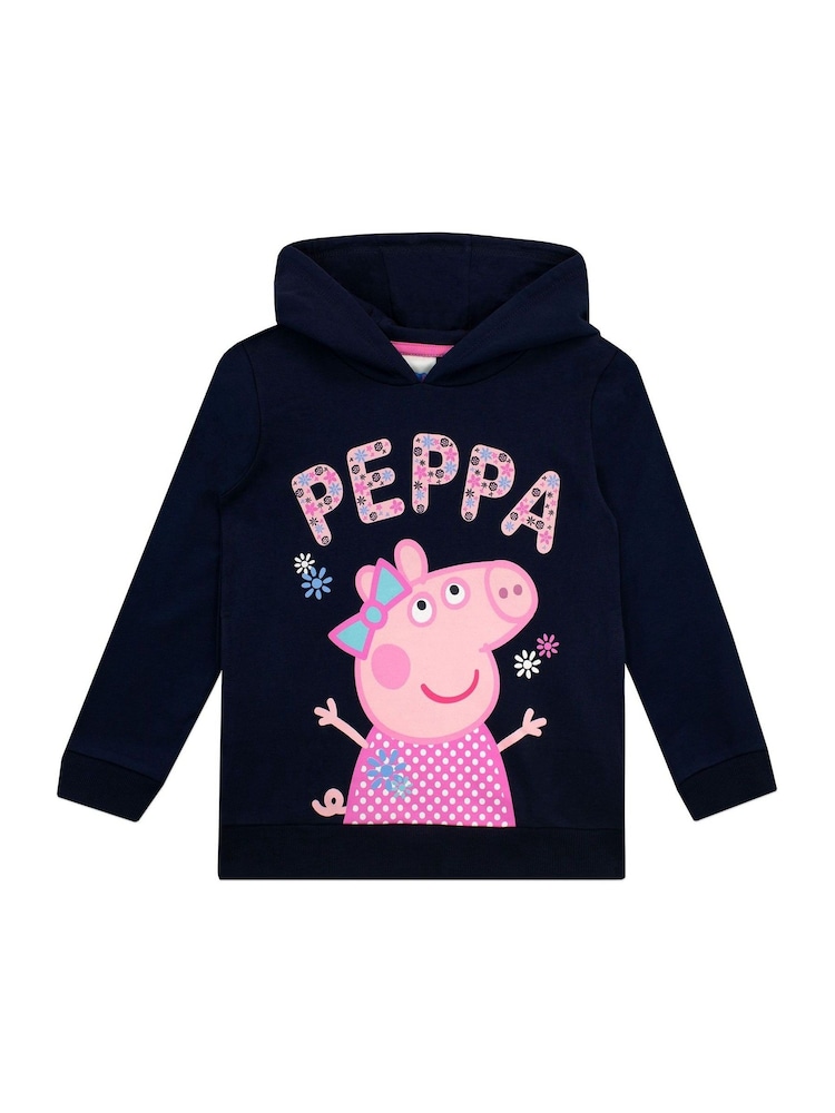 Character Black Peppa Pig 100% Cotton Hoodie - Image 1 of 2