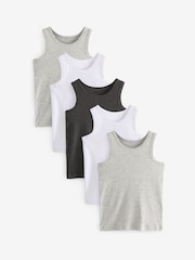 Grey Vests 5 Pack (1.5-16yrs) - Image 1 of 6