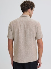 Casual Friday Brown Sauby Linen Shirt - Image 2 of 7