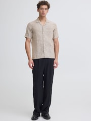 Casual Friday Brown Sauby Linen Shirt - Image 3 of 7