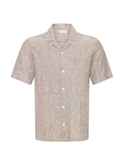 Casual Friday Brown Sauby Linen Shirt - Image 5 of 7